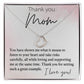 Thank You Mom Delicate Heart necklace