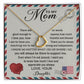 To My Mom - How Much I Love You 2 Delicate Heart necklace