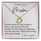 Thank You Mom Delicate Heart necklace