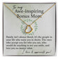 To My Awe-Inspiring Bonus Mom Delicate Heart necklace