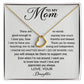 To My Mom - Appreciate You Always Delicate Heart necklace