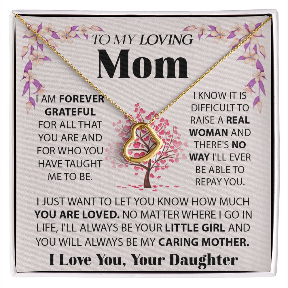Loving Mom Delicate Heart necklace