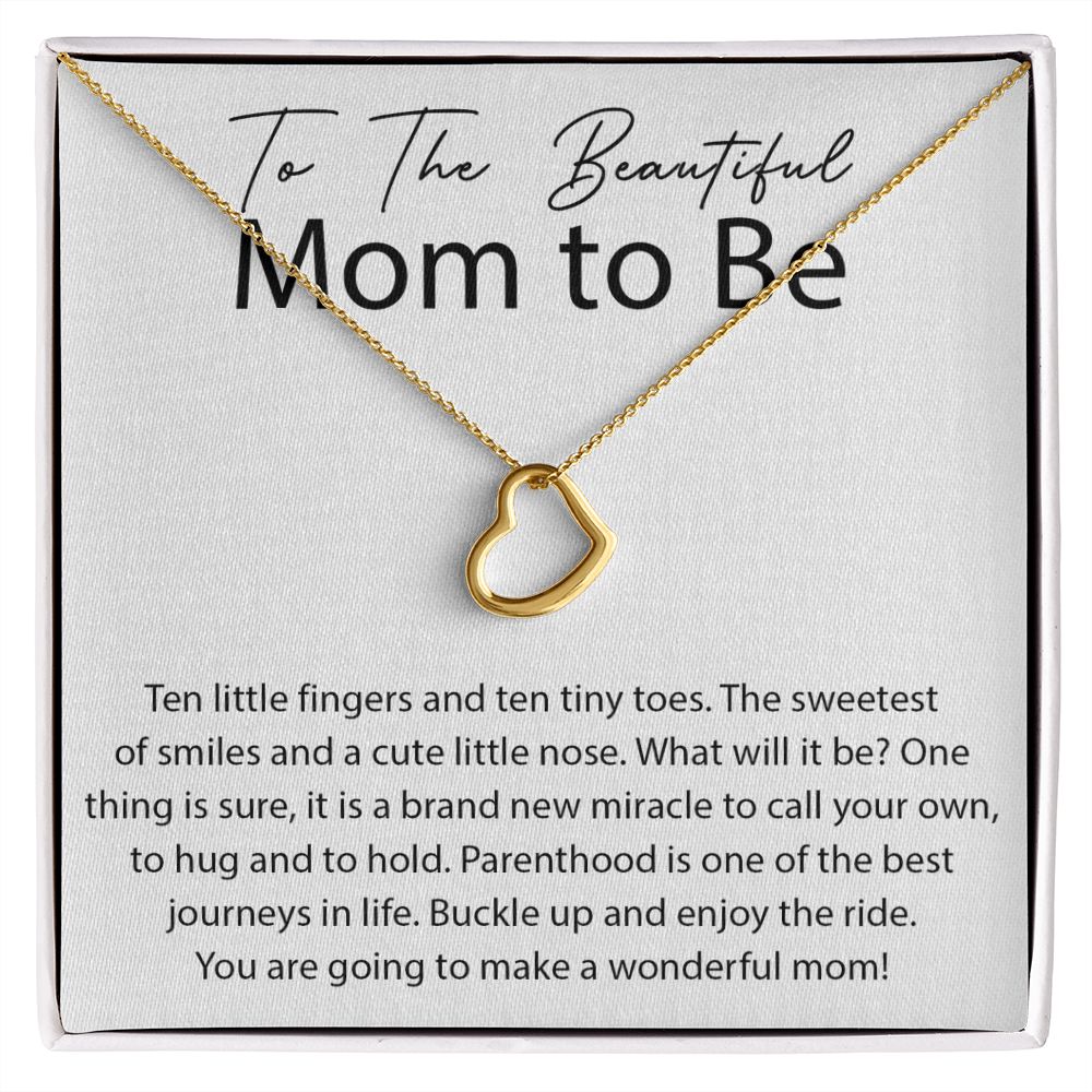 You will make a Wonderful Mom Delicate Heart necklace