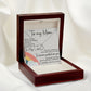 To My Mom - Forever Grateful For You Delicate Heart necklace