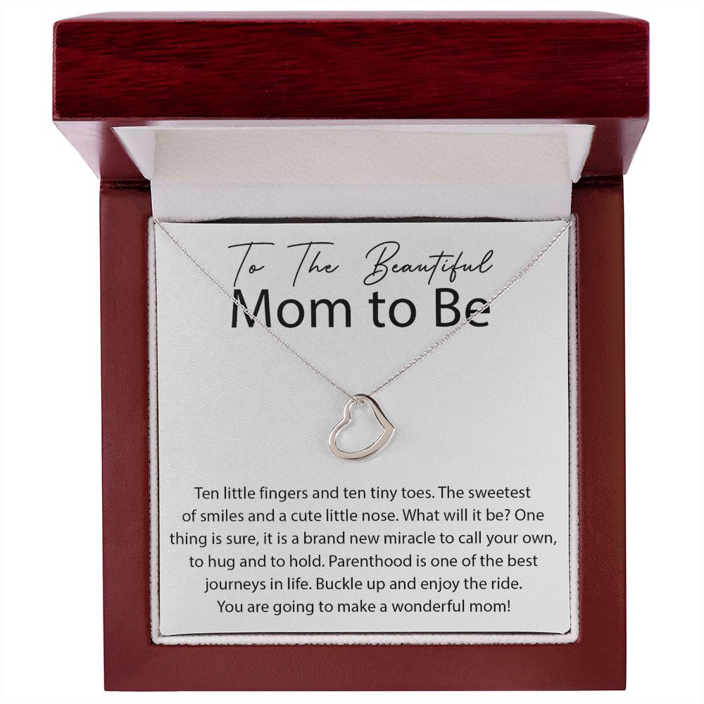 You will make a Wonderful Mom Delicate Heart necklace