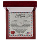 To My Mom - How Much I Love You 2 Delicate Heart necklace
