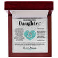 To My Beautiful Daughter Delicate Heart necklace