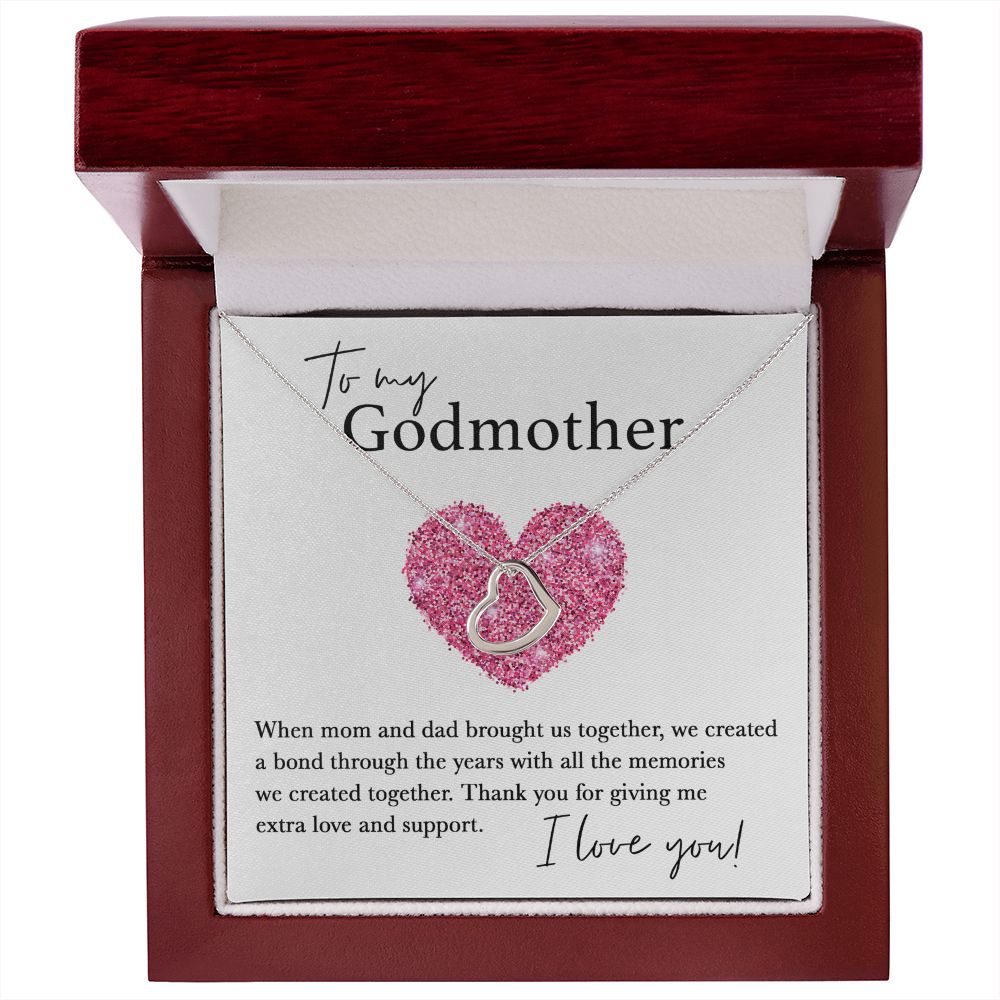 To My Godmother copy Delicate Heart necklace