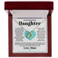 To My Beautiful Daughter Delicate Heart necklace