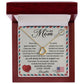 To My Mom - How Much I Love You 2 Delicate Heart necklace