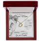 To My Queen Mom Delicate Heart necklace