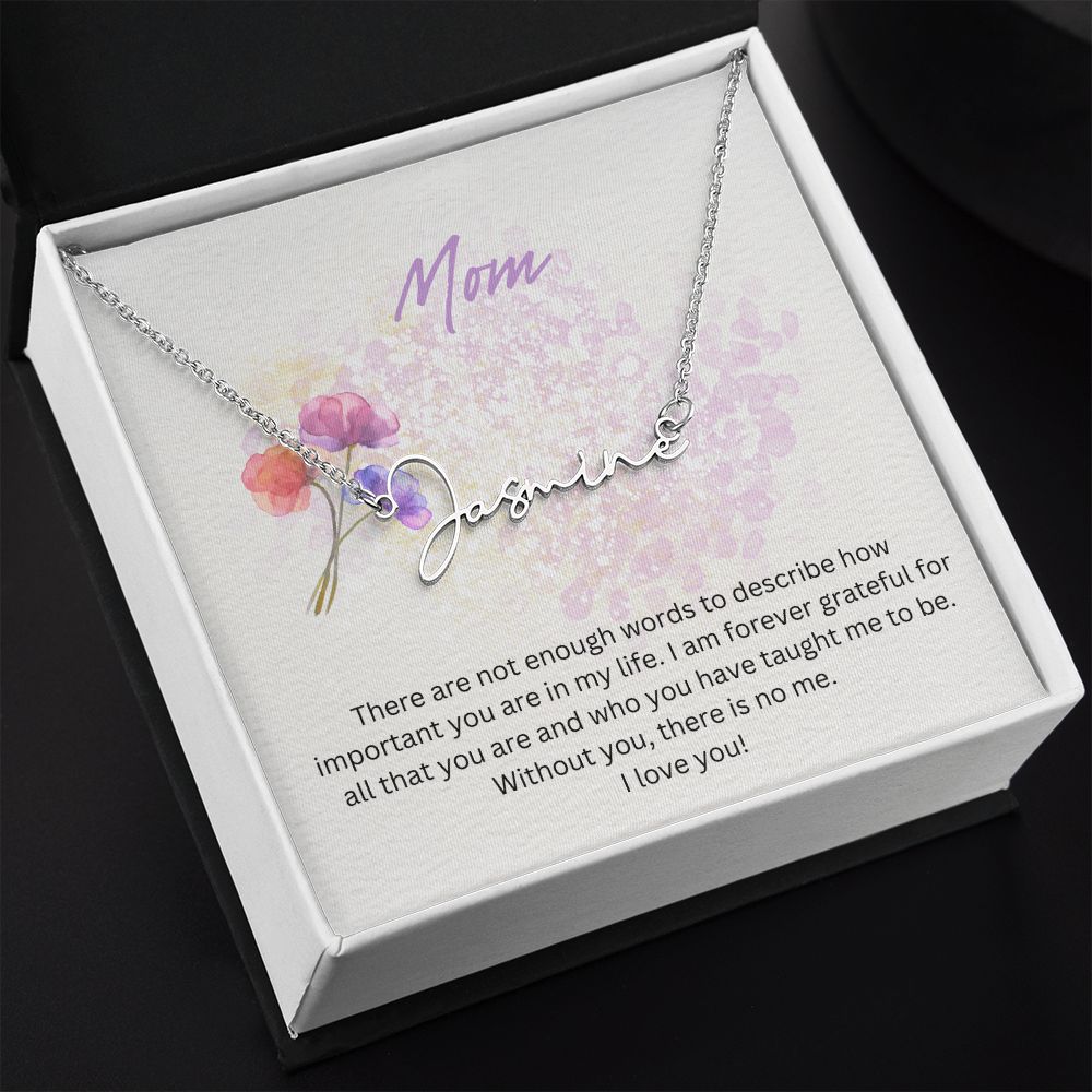 Mom, signature necklace