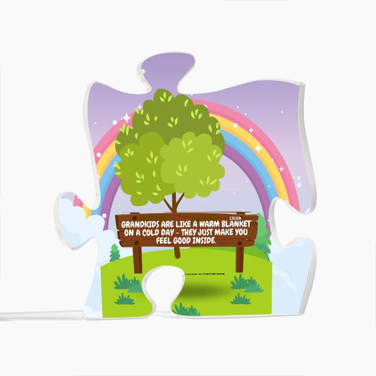 Printed Acrylic Puzzle Plaque - grandkids