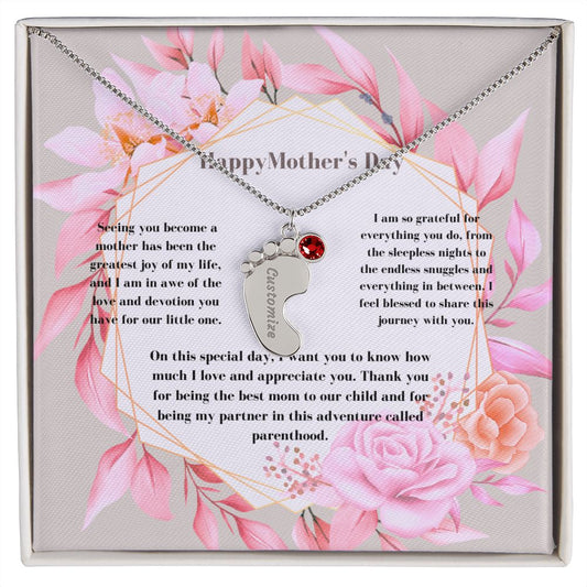 new mom on mother's day - foot print