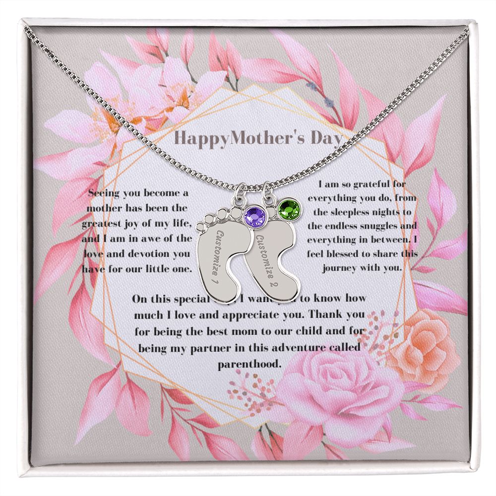new mom on mother's day - foot print
