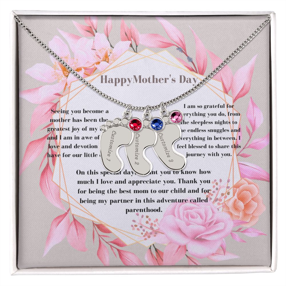 new mom on mother's day - foot print