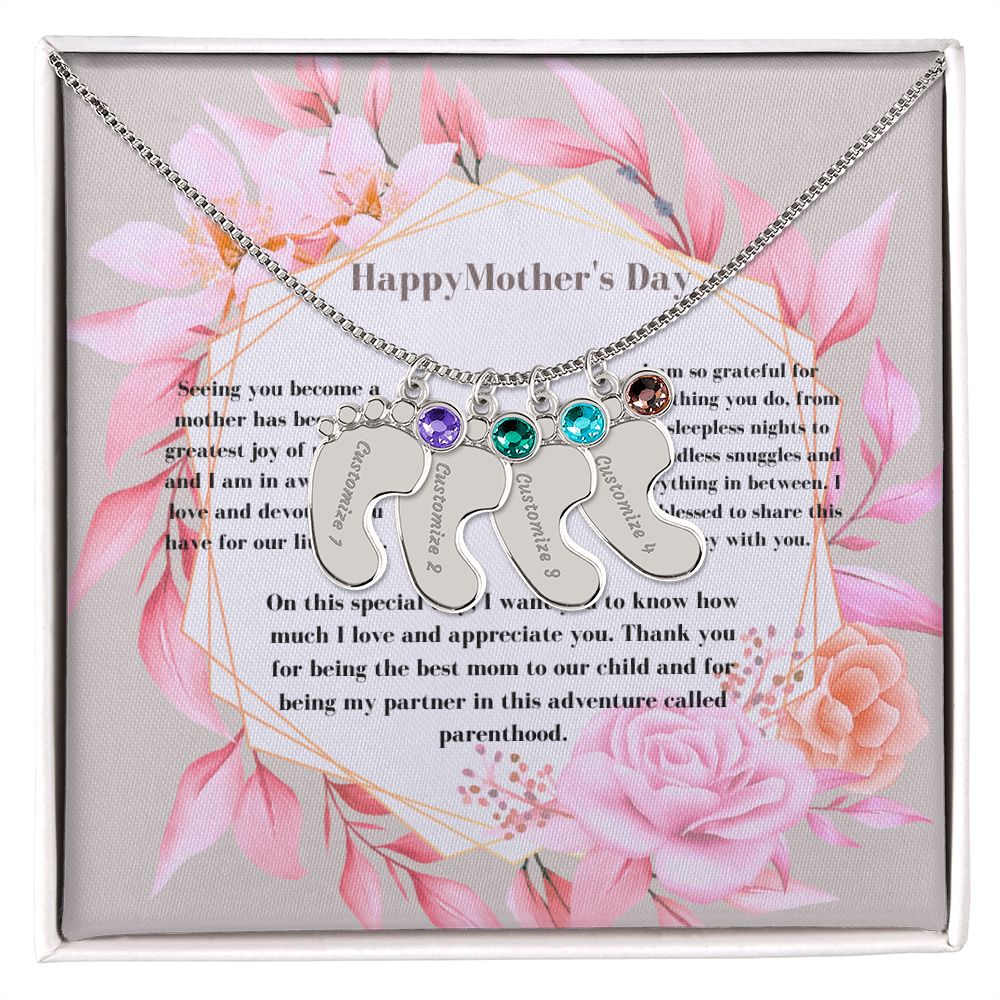 new mom on mother's day - foot print