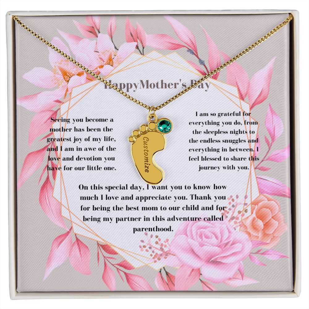 new mom on mother's day - foot print