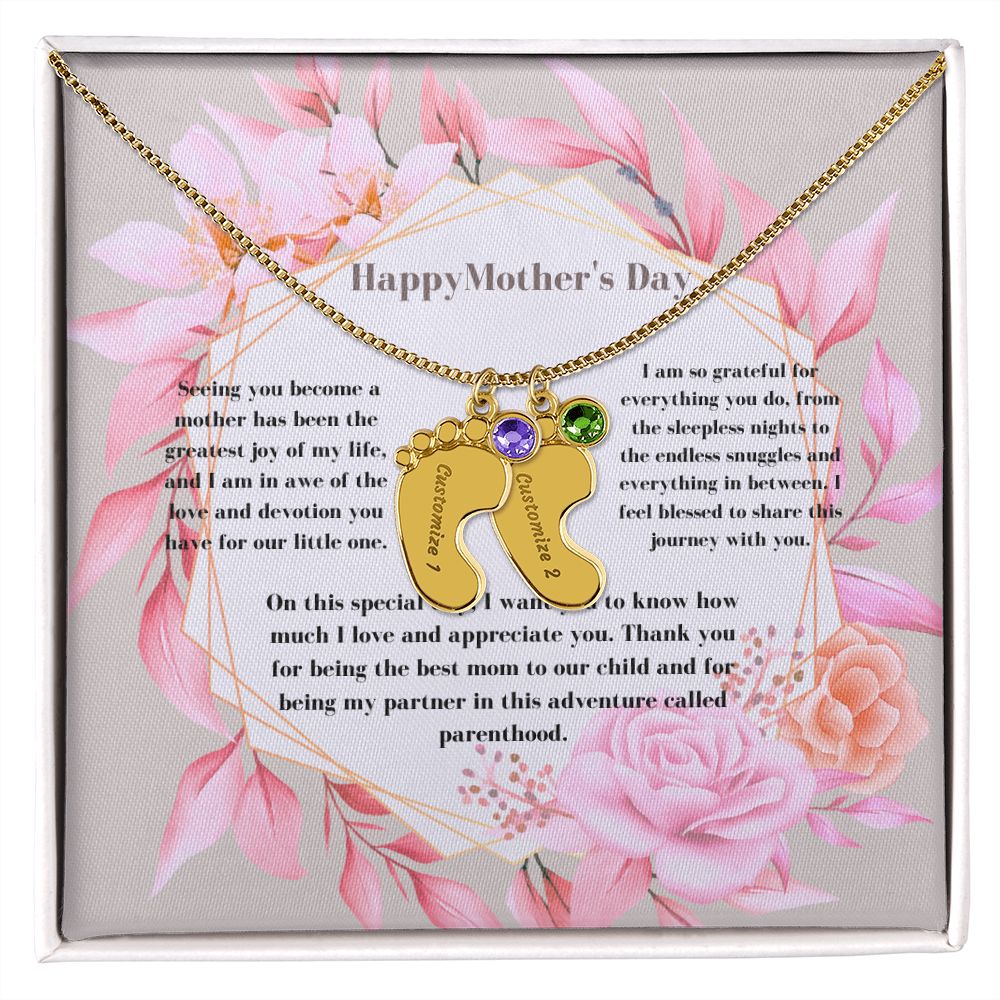 new mom on mother's day - foot print