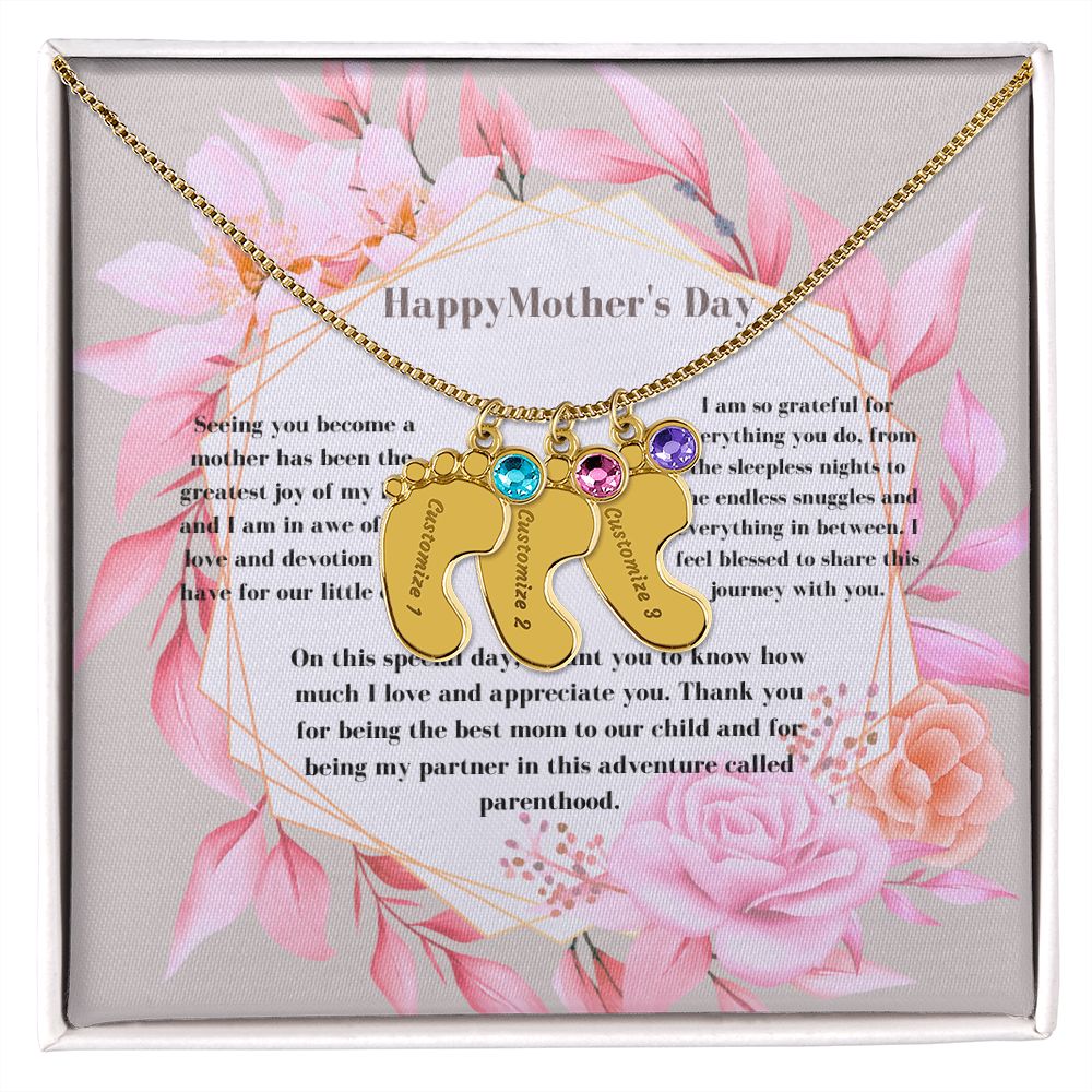 new mom on mother's day - foot print