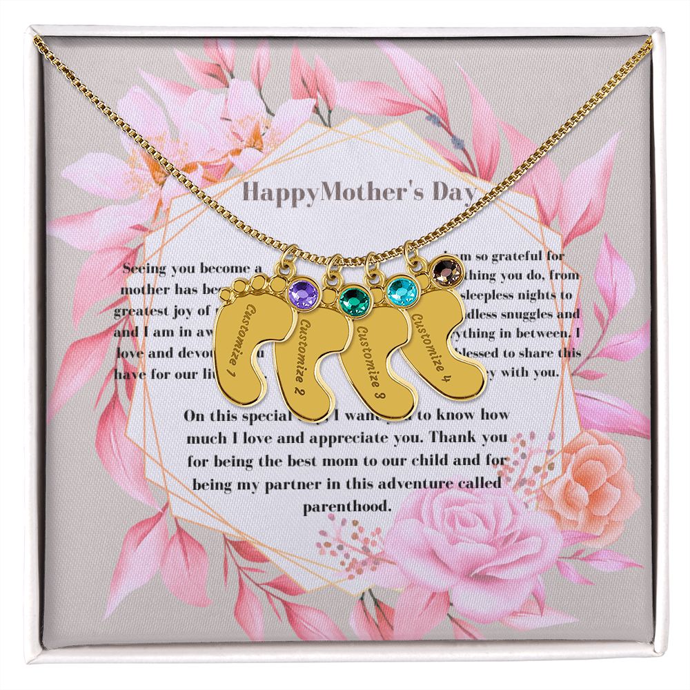 new mom on mother's day - foot print