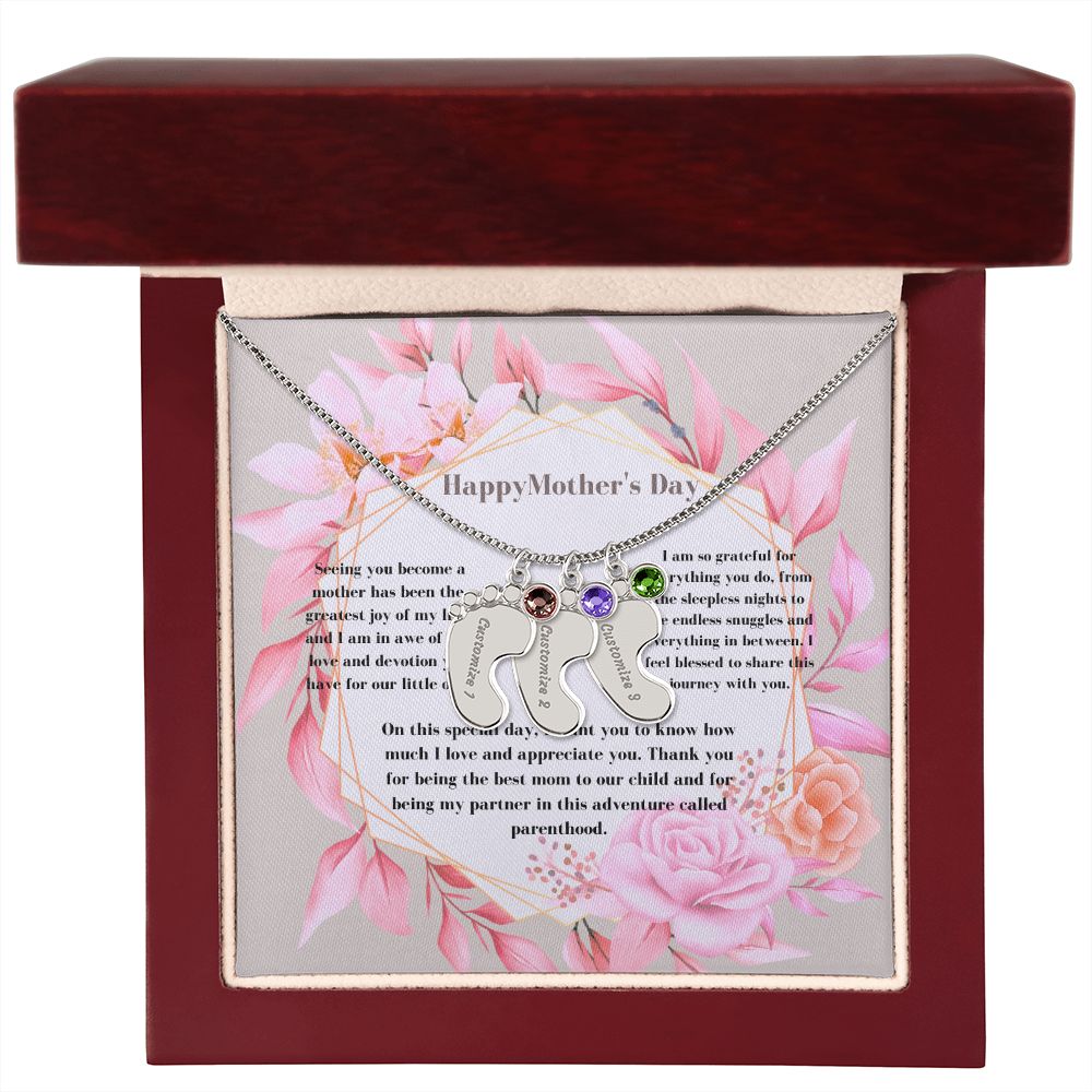 new mom on mother's day - foot print