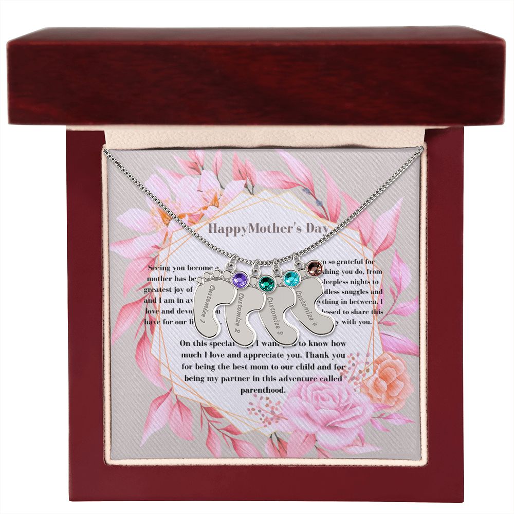 new mom on mother's day - foot print