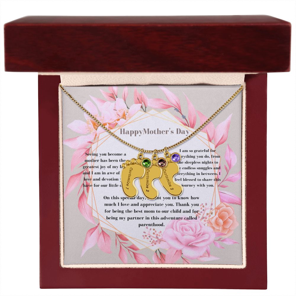 new mom on mother's day - foot print