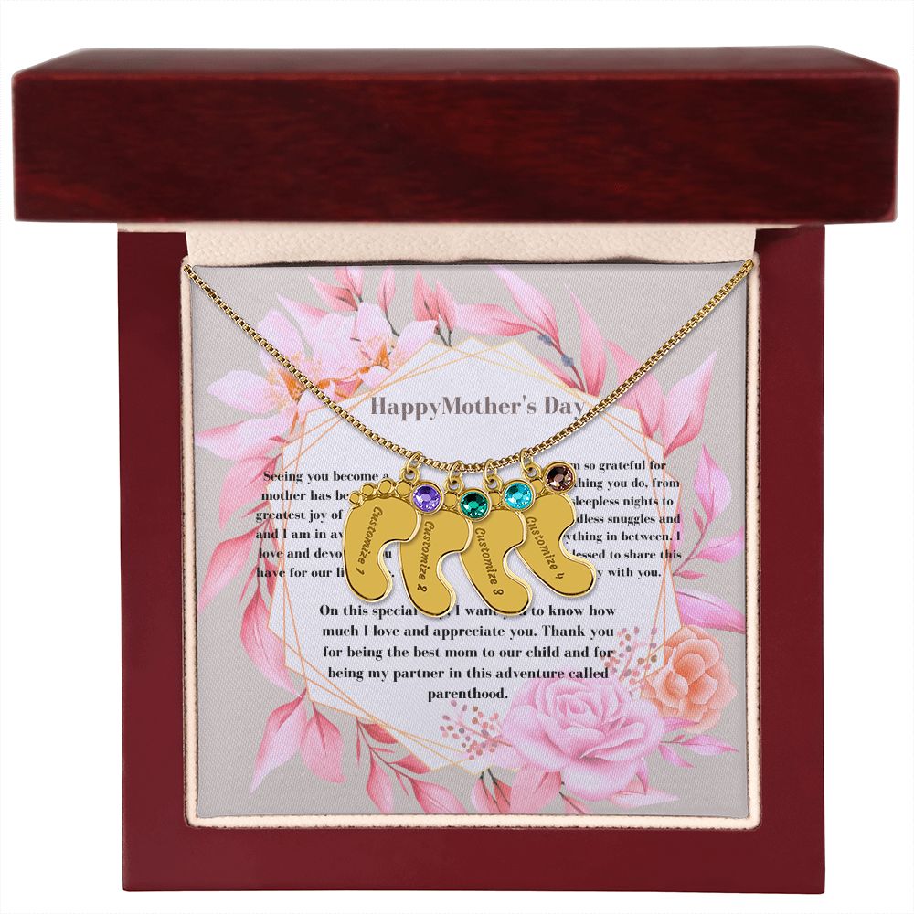 new mom on mother's day - foot print