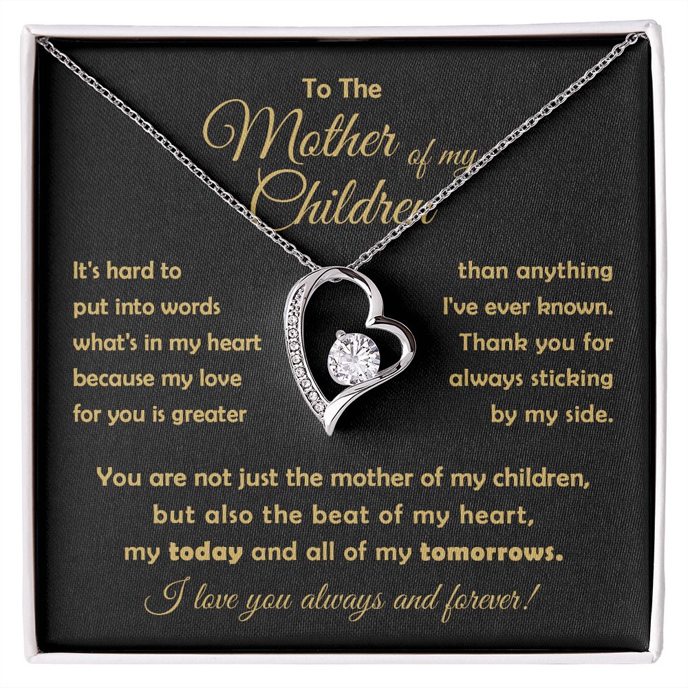 Forever love necklace| to the mother of my children