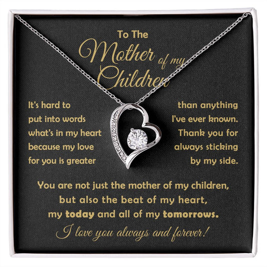 Forever love necklace| to the mother of my children