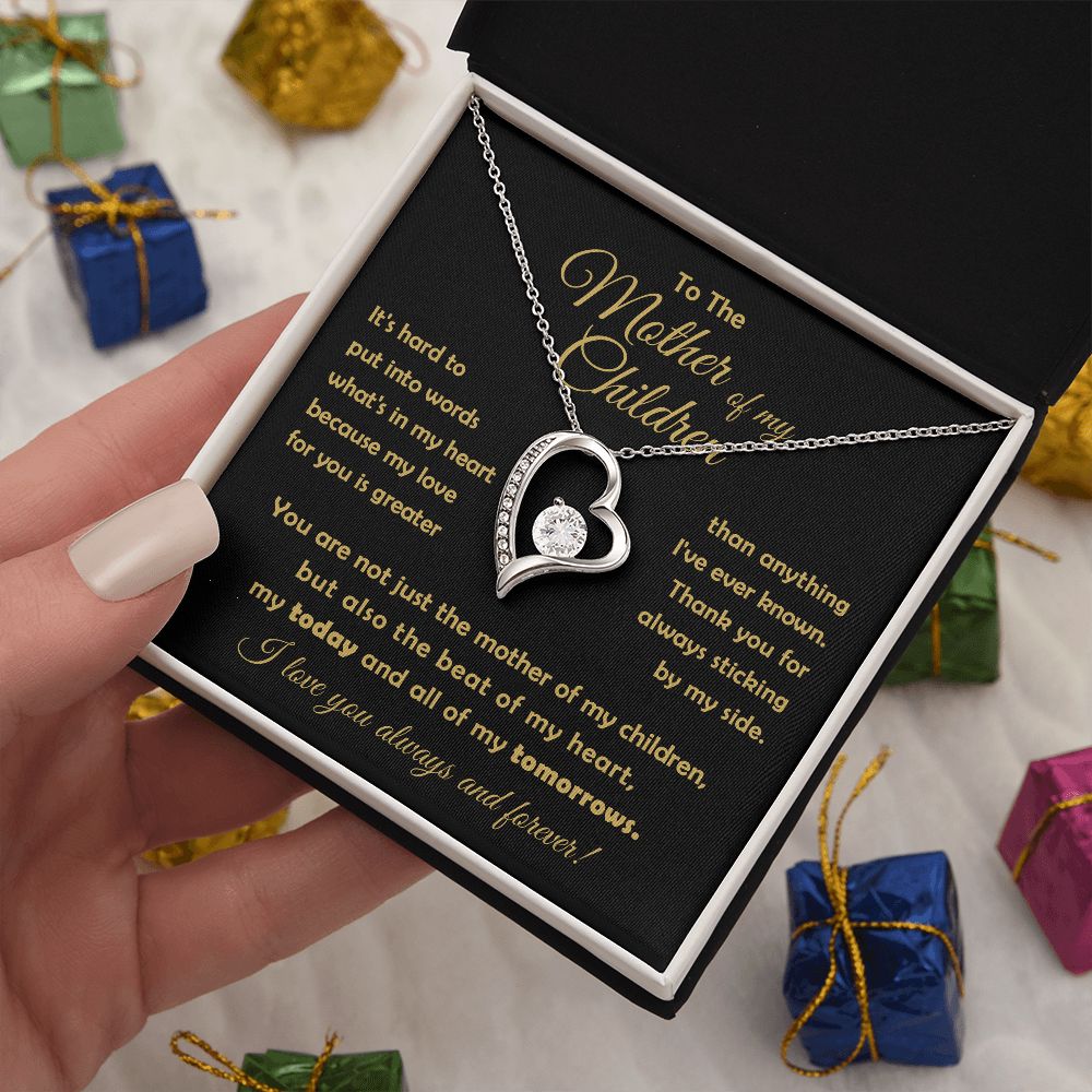 Forever love necklace| to the mother of my children