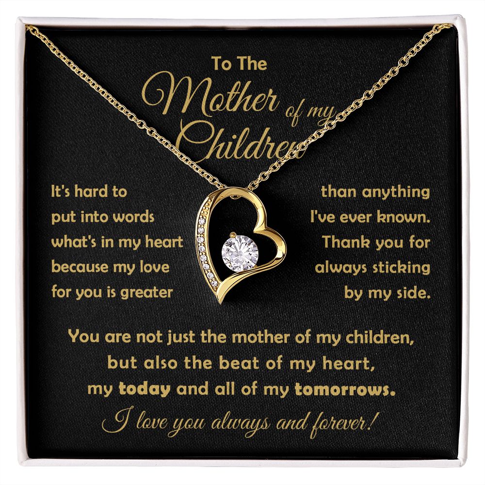 Forever love necklace| to the mother of my children