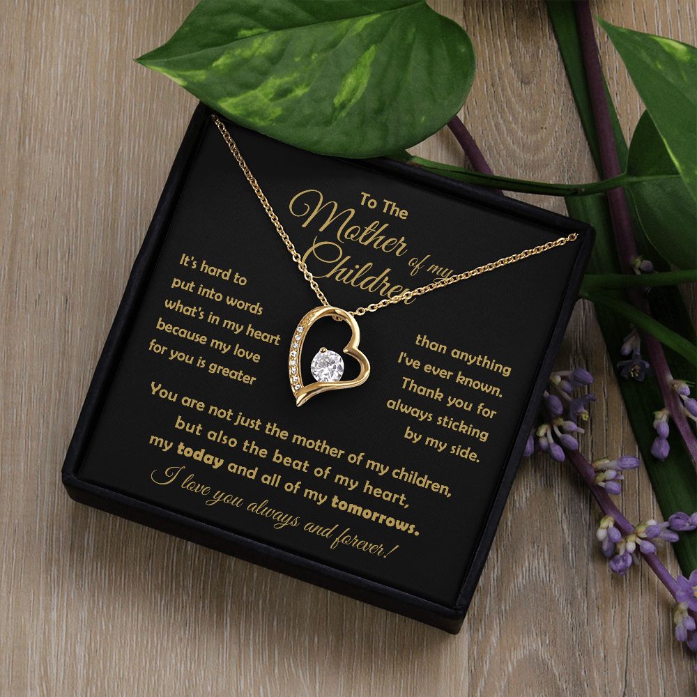 Forever love necklace| to the mother of my children