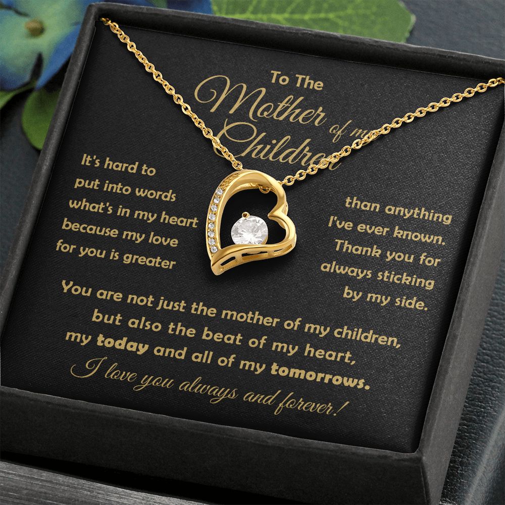 Forever love necklace| to the mother of my children