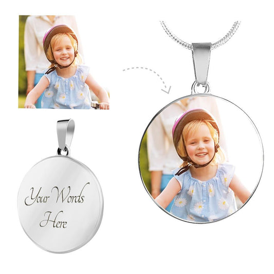 personalized round necklace